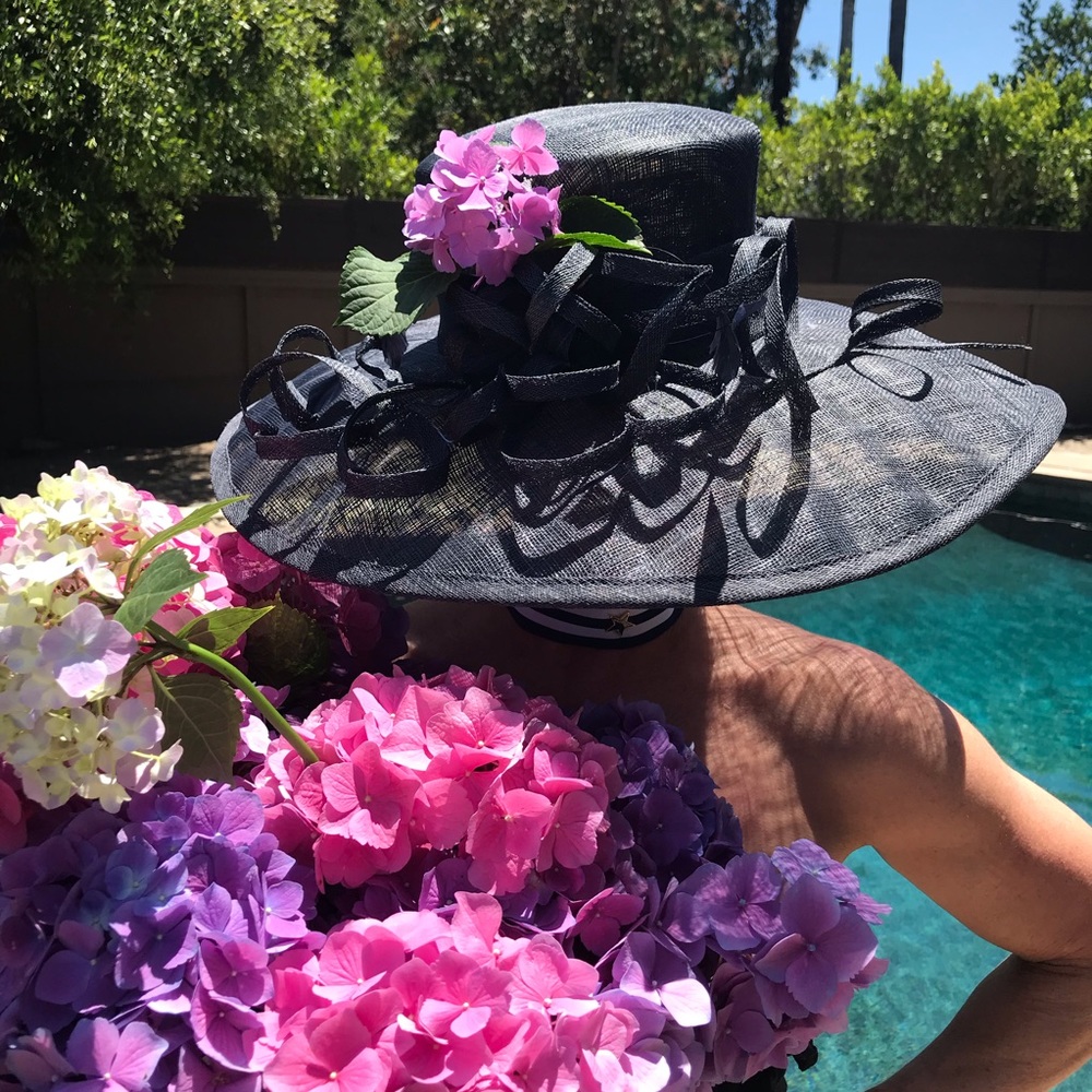 Glamorous, Embellished Dark Navy Hat!
